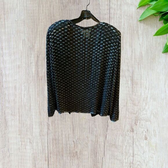 Papell Boutique Evening Silk Embroidered Jacket Vintage - Picture 3 of 9